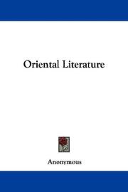 Cover of: Oriental Literature by Anonymous