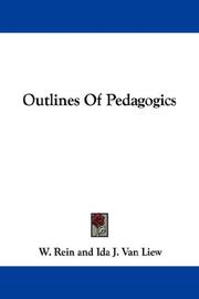 Cover of: Outlines Of Pedagogics | W. Rein