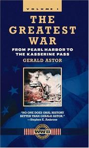 Cover of: The Greatest War, Volume I: From Pearl Harbor to the Kasserine Pass
