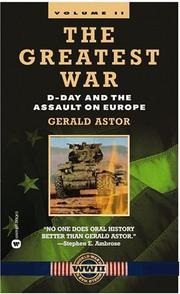 Cover of: The Greatest War, Volume II: D-Day and the Assault on Europe