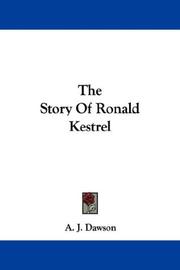 Cover of: The Story Of Ronald Kestrel | A. J. Dawson