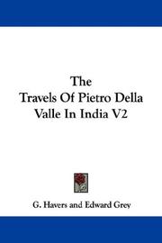 Cover of: The Travels Of Pietro Della Valle In India V2