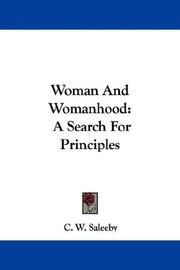 Cover of: Woman And Womanhood by Caleb Williams Saleeby