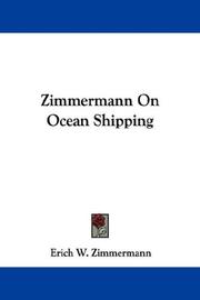 Cover of: Zimmermann On Ocean Shipping by Erich W. Zimmermann, Erich W. Zimmermann