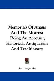 Cover of: Memorials Of Angus And The Mearns by Andrew Jervise, Andrew Jervise