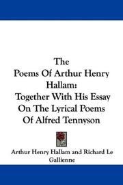 The Poems Of Arthur Henry Hallam by Arthur Henry Hallam