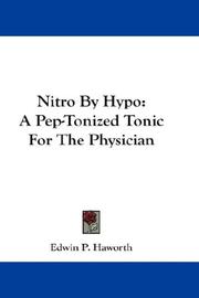 Cover of: Nitro By Hypo by Edwin P. Haworth