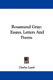 Cover of: Rosamund Gray: Essays, Letters And Poems