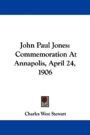 Cover of: John Paul Jones by Charles West Stewart, Charles West Stewart