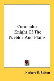 Cover of: Coronado: Knight Of The Pueblos And Plains