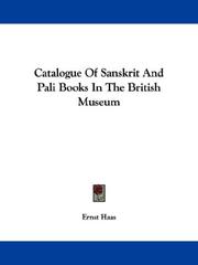 Cover of: Catalogue Of Sanskrit And Pali Books In The British Museum