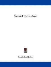 Cover of: Samuel Richardson by Francis Lord Jeffrey
