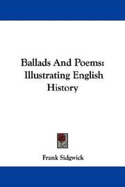 Cover of: Ballads And Poems by Frank Sidgwick