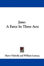 Front cover of Jane by Nicholls, Harry