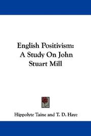 Cover of: English Positivism by Hippolyte Taine