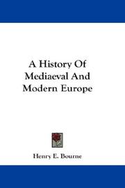 Cover of: A History Of Mediaeval And Modern Europe