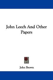 Cover of: John Leech And Other Papers
