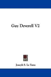 Cover of: Guy Deverell V2 by Joseph Sheridan Le Fanu