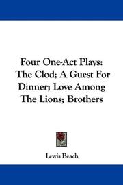 Cover of: Four One-Act Plays by Lewis Beach