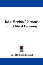 Cover of: John Hopkins' Notions On Political Economy