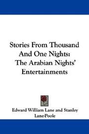 Cover of: Stories From Thousand And One Nights by Edward William Lane