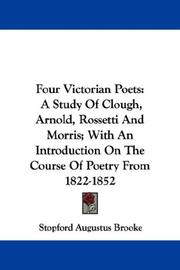 Cover of: Four Victorian Poets by Brooke, Stopford Augustus