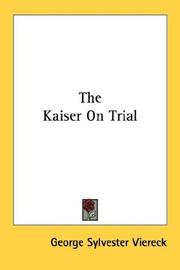 Cover of: The Kaiser On Trial