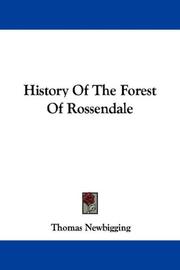 Cover of: History Of The Forest Of Rossendale