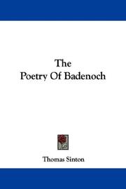 Cover of: The Poetry Of Badenoch