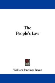 Cover of: The People's Law by William Jennings Bryan