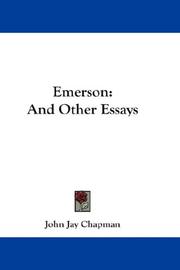 Cover of: Emerson | John Jay Chapman