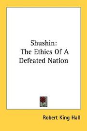 Cover of: Shushin by Robert King Hall