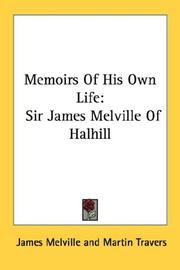 Cover of: Memoirs Of His Own Life by James Melville