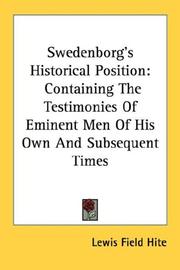 Swedenborg's historical position by Lewis Field Hite