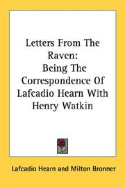 Cover of: Letters From The Raven by Lafcadio Hearn