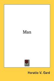 Front cover of Man by Horatio V. Gard