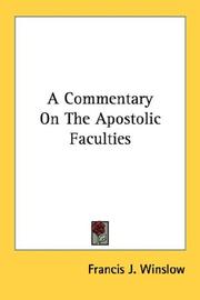 Cover of: A Commentary On The Apostolic Faculties