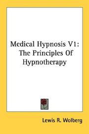 Cover of: Medical Hypnosis V1 by Lewis R. Wolberg