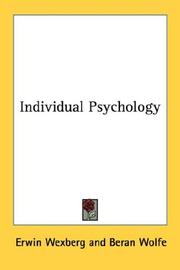Cover of: Individual Psychology