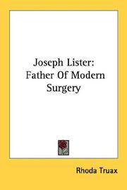 Cover of: Joseph Lister by Rhoda Truax