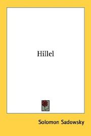 Cover of: Hillel | Solomon Sadowsky