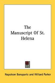 Cover of: The Manuscript Of St. Helena