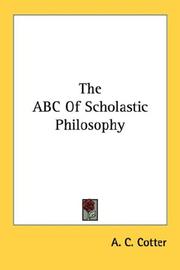 Cover of: The ABC Of Scholastic Philosophy