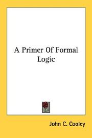 Cover of: A Primer Of Formal Logic