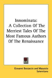 Cover of: Innominata: A Collection Of The Merriest Tales Of The Most Famous Authors Of The Renaissance