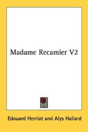 Cover of: Madame Recamier V2