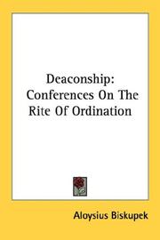 Cover of: Deaconship by Aloysius Biskupek