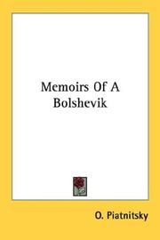 Cover of: Memoirs Of A Bolshevik