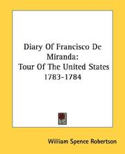 Cover of: Diary Of Francisco De Miranda by William Spence Robertson
