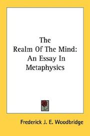 Cover of: The Realm Of The Mind: An Essay In Metaphysics